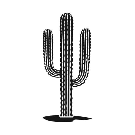 Vector design of cactus and houseplant icon. Web element of cactus and succulent stock vector illustration.のイラスト素材