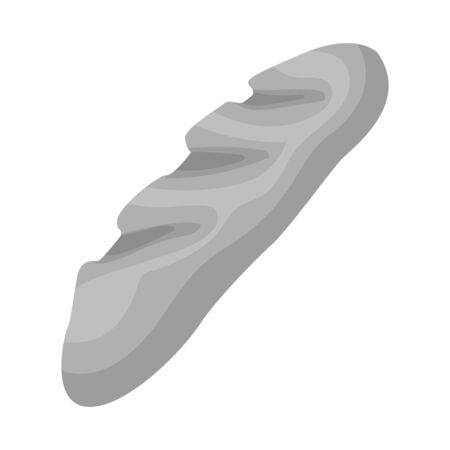 Vector design of baguette and bread sign. Collection of baguette and french stock symbol for web.のイラスト素材