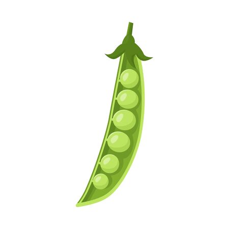 Vector illustration of pod and peas symbol. Graphic of pod and legume stock vector illustration.のイラスト素材
