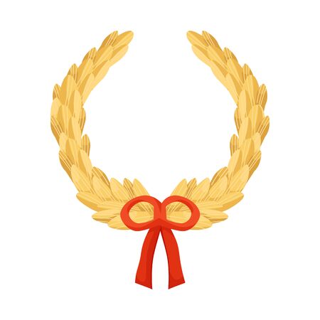Isolated object of wreath and laurel icon. Graphic of wreath and garland stock symbol for web.のイラスト素材