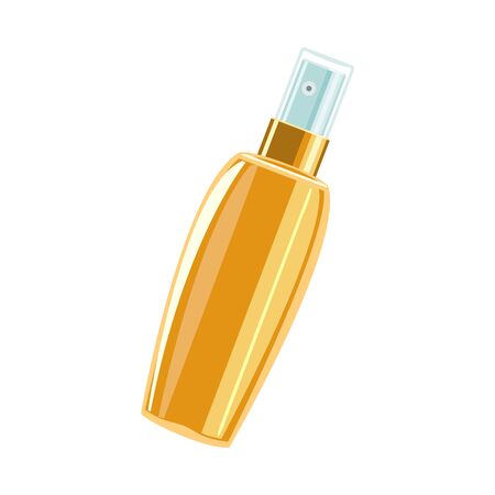 Isolated object of bottle and perfume sign. Graphic of bottle and vial vector icon for stock.のイラスト素材