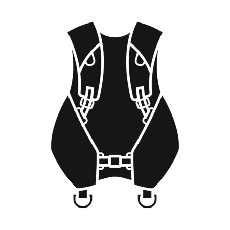 Isolated object of compensator and dive icon. Graphic of compensator and diver stock vector illustration.のイラスト素材