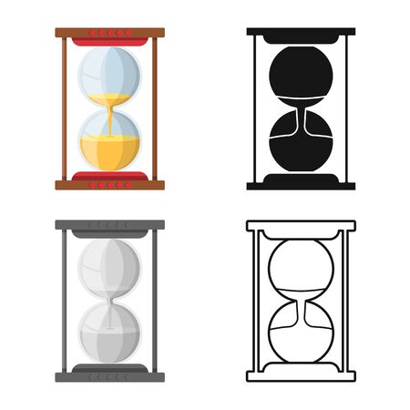 Isolated object of sandglass and timer symbol. Web element of sandglass and trustworthy stock symbol for web.のイラスト素材