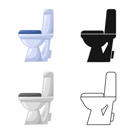 Vector design of closet and open symbol. Graphic of closet and lid stock vector illustration.のイラスト素材