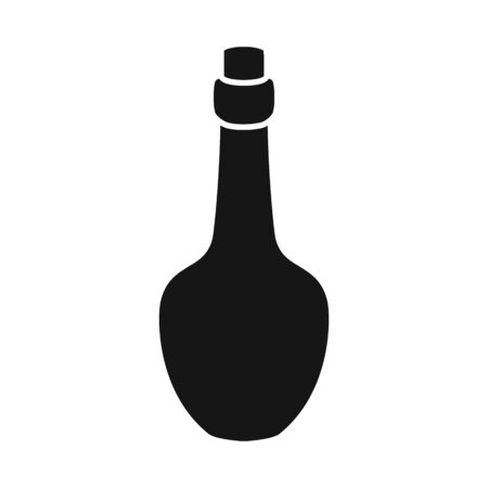 Vector illustration of rum and bottle symbol. Web element of rum and glass vector icon for stock.のイラスト素材