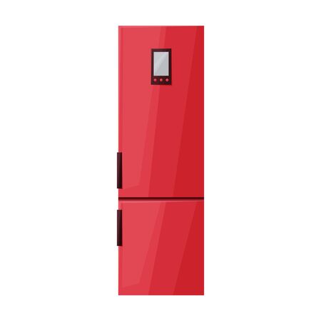Kitchen refrigerator vector icon.Cartoon vector icon isolated on white background kitchen refrigerator.のイラスト素材
