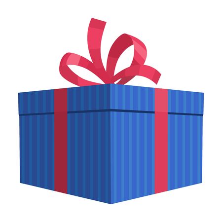 Present box vector icon.Cartoon vector icon isolated on white background present box.のイラスト素材