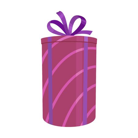 Gift box vector icon.Cartoon vector icon isolated on white background gift box.のイラスト素材