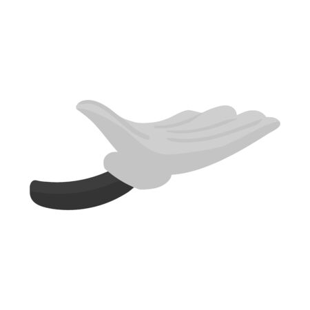 Vector illustration of palm and hand symbol. Web element of palm and glove stock symbol for web.のイラスト素材