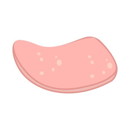Vector design of sausage and cutlet sign. Graphic of sausage and sausage stock vector illustration.のイラスト素材