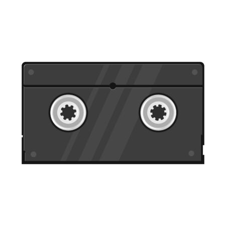 Isolated object of videotape and reel icon. Graphic of videotape and videocassette stock vector illustration.のイラスト素材