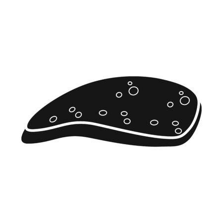 Vector design of sausage and slice icon. Graphic of sausage and meat stock vector illustration.のイラスト素材