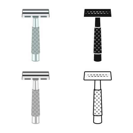 Vector illustration of razor and safety logo. Set of razor and grooming vector icon for stock.のイラスト素材