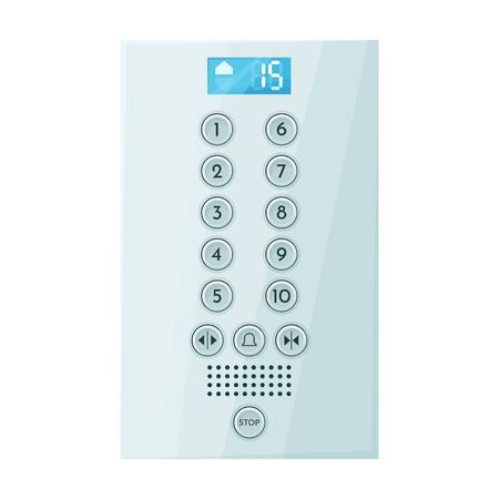 Button of elevator vector icon.Cartoon vector icon isolated on white background button of elevator .のイラスト素材