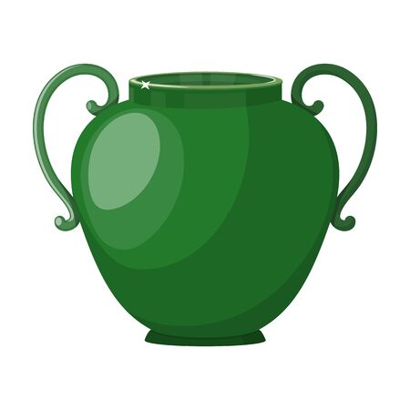 Pottery vase vector icon.Cartoon vector icon isolated on white background pottery vase.のイラスト素材