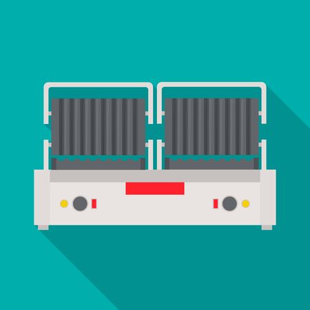 Vector design of waffle and maker symbol. Web element of waffle and machine vector icon for stock.のイラスト素材
