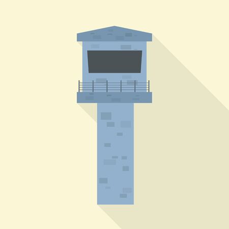 Isolated object of watchtower and tower logo. Web element of watchtower and belfry stock vector illustration.のイラスト素材