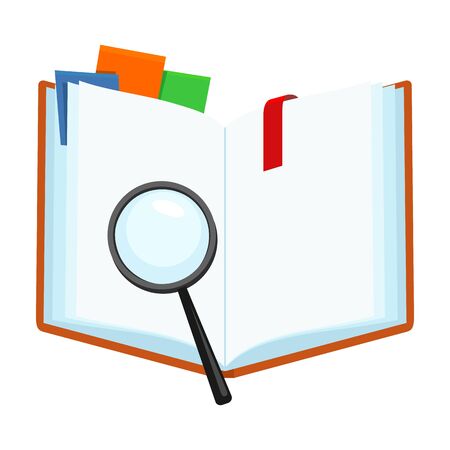 Open book vector icon.Cartoon vector icon isolated on white background open book.のイラスト素材
