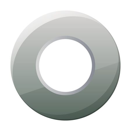 Fastener head vector icon.Cartoon vector logo isolated on white background fastener head.のイラスト素材