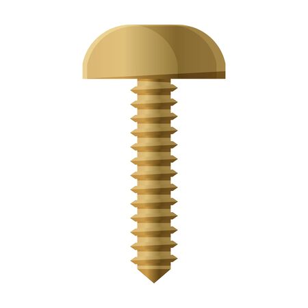 Metal bolt vector icon.Cartoon vector icon isolated on white background metal bolt.のイラスト素材