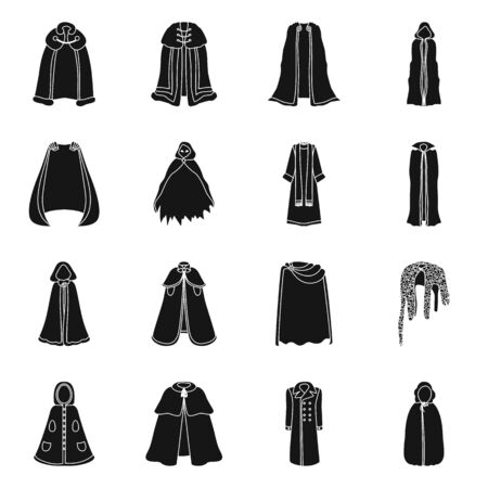 Vector design of fabric and garment icon. Collection of fabric and clothes stock symbol for web.のイラスト素材