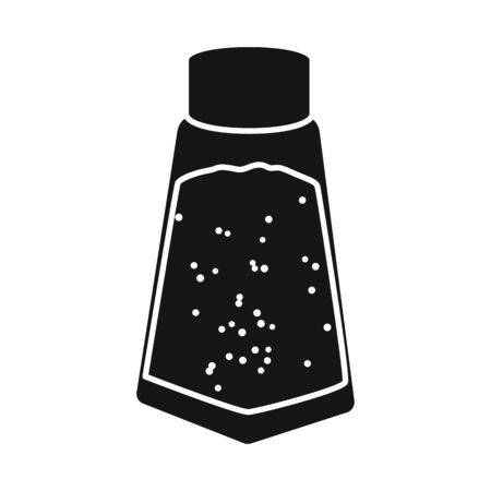 Isolated object of salt and shaker icon. Graphic of salt and bottle vector icon for stock.のイラスト素材