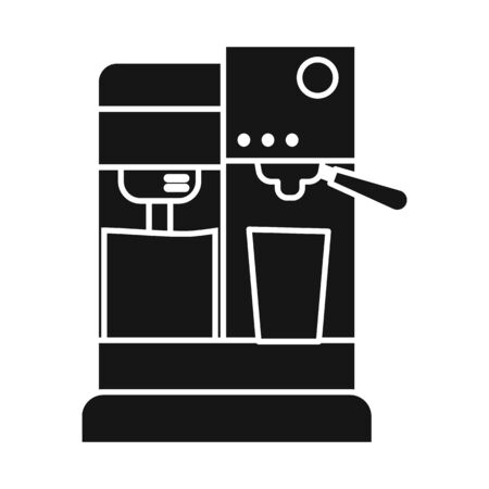 Isolated object of coffeemaker and plastic icon. Graphic of coffeemaker and appliance stock symbol for web.のイラスト素材