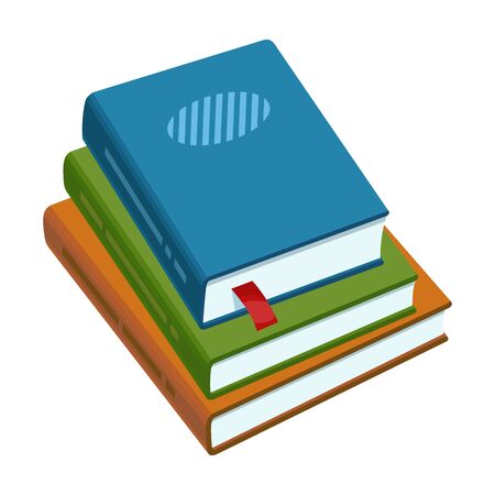 Stack of books vector icon.Cartoon vector icon isolated on white background stack of books .のイラスト素材