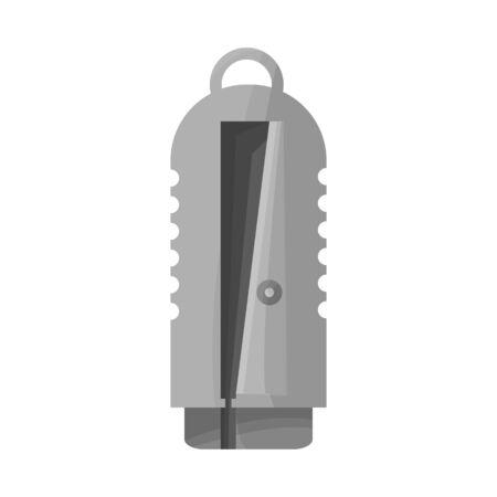 Vector design of sharpener and yellow symbol. Graphic of sharpener and mechanical stock vector illustration.のイラスト素材