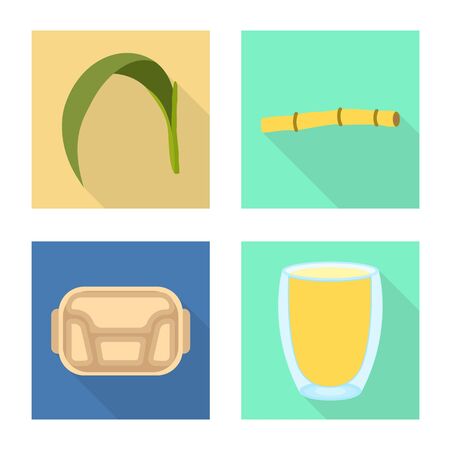 Vector design of farm and agriculture sign. Set of farm and sweet vector icon for stock.のイラスト素材