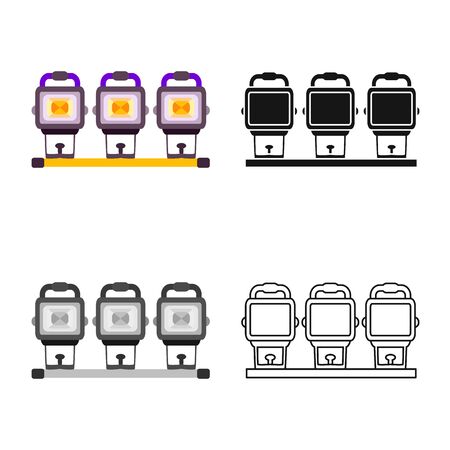 Isolated object of spotlight and projector . Graphic of spotlight and video stock vector illustration.のイラスト素材