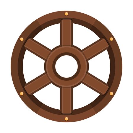 Wheel of cart vector icon.Cartoon vector icon isolated on white background wheel of cart.のイラスト素材