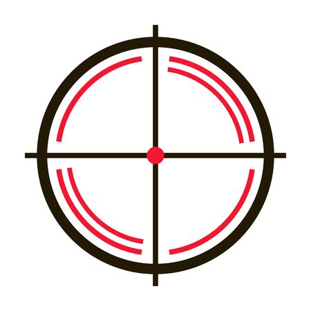 Sniper sight vector icon.Black vector icon isolated on white background sniper sight.のイラスト素材