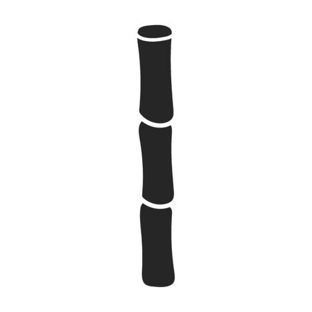 Stem of sugar cane vector icon.Black vector icon isolated on white background stem of sugar cane .のイラスト素材