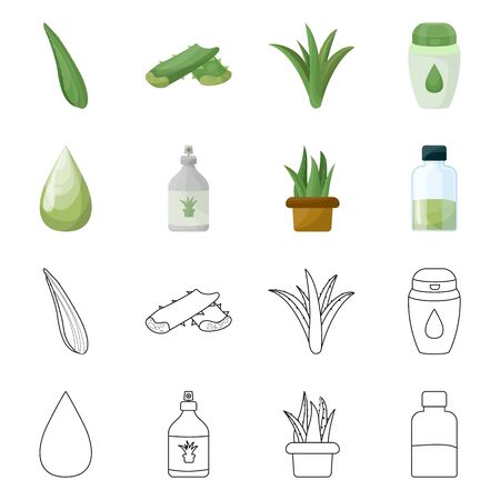 Isolated object of ingredient and organic. Set of ingredient and product vector icon for stock.のイラスト素材
