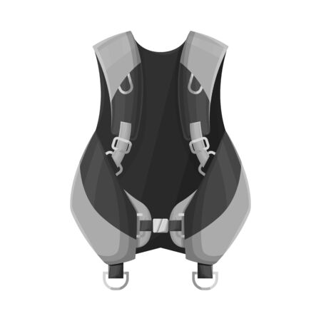 Isolated object of compensator and dive. Web element of compensator and diver stock symbol for web.のイラスト素材