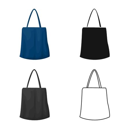 Isolated object of handbag and minimarket icon. Graphic of handbag and sale stock symbol for web.のイラスト素材