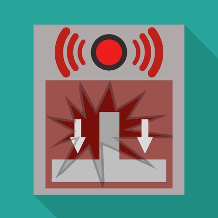 Vector design of alarm and emergency sign. Set of alarm and box stock symbol for web.のイラスト素材