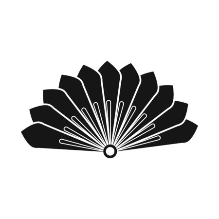 Vector design of fan and oriental symbol. Collection of fan and cool stock symbol for web.のイラスト素材