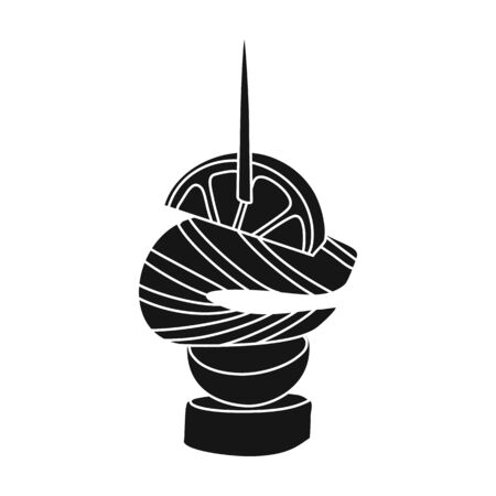 Canape vector icon.Black vector icon isolated on white background canape .のイラスト素材