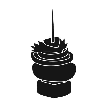 Canape vector icon.Black vector icon isolated on white background canape .のイラスト素材