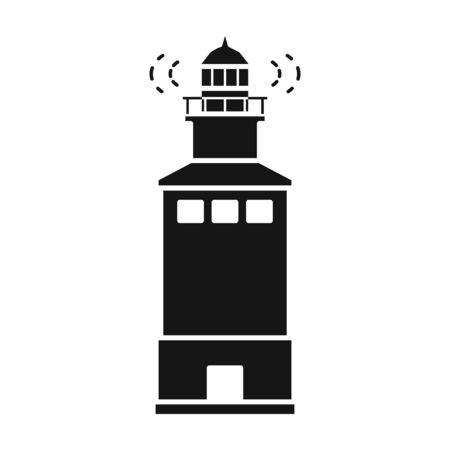 Beacon vector icon.Black vector icon isolated on white background beacon.のイラスト素材