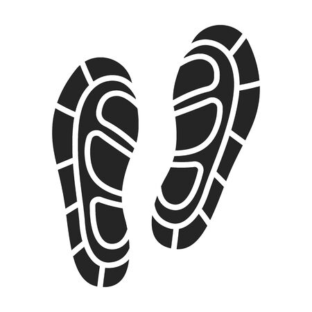 Print of shoe vector icon.Black vector icon isolated on white background print of shoe .のイラスト素材