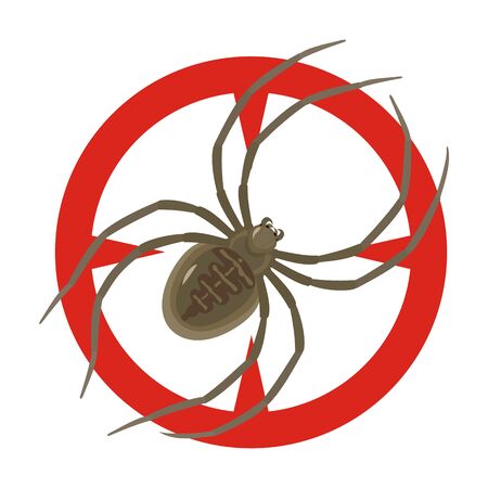 Spider vector icon.Cartoon vector icon isolated on white background spider .のイラスト素材