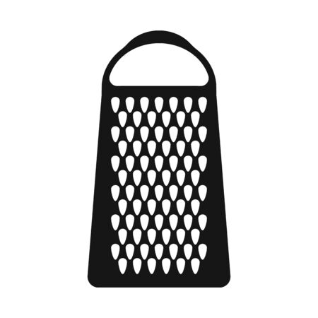 Vector design of grater and flatware logo. Web element of grater and instrument vector icon for stock.のイラスト素材