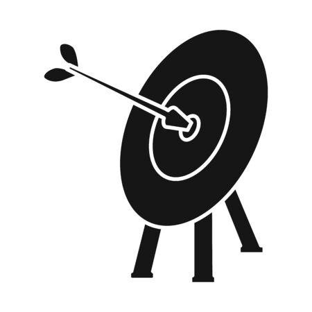 Isolated object of dartboard and dart sign. Web element of dartboard and aim stock symbol for web.のイラスト素材