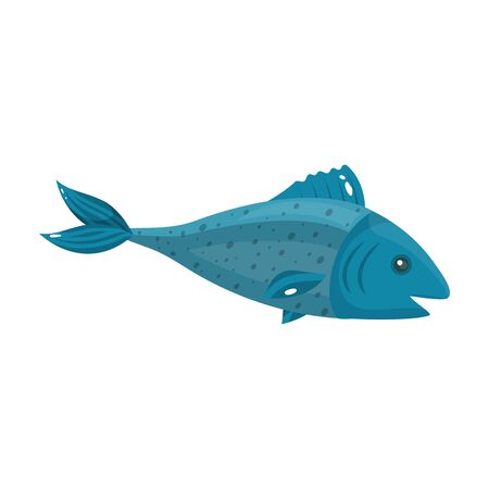 Sea fish vector icon.Cartoon vector icon isolated on white background sea fish.のイラスト素材