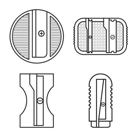 Isolated object of stationery and supplies symbol. Collection of stationery and creativity stock vector illustration.のイラスト素材