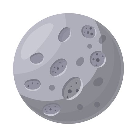 Vector illustration of moon and crater icon. Graphic of moon and astrology stock vector illustration.のイラスト素材