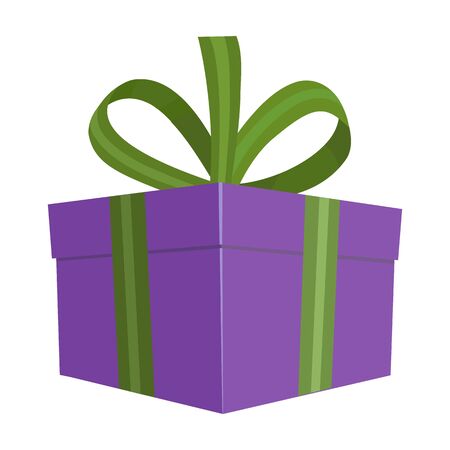 Gift box vector icon.Cartoon vector icon isolated on white background gift box .のイラスト素材